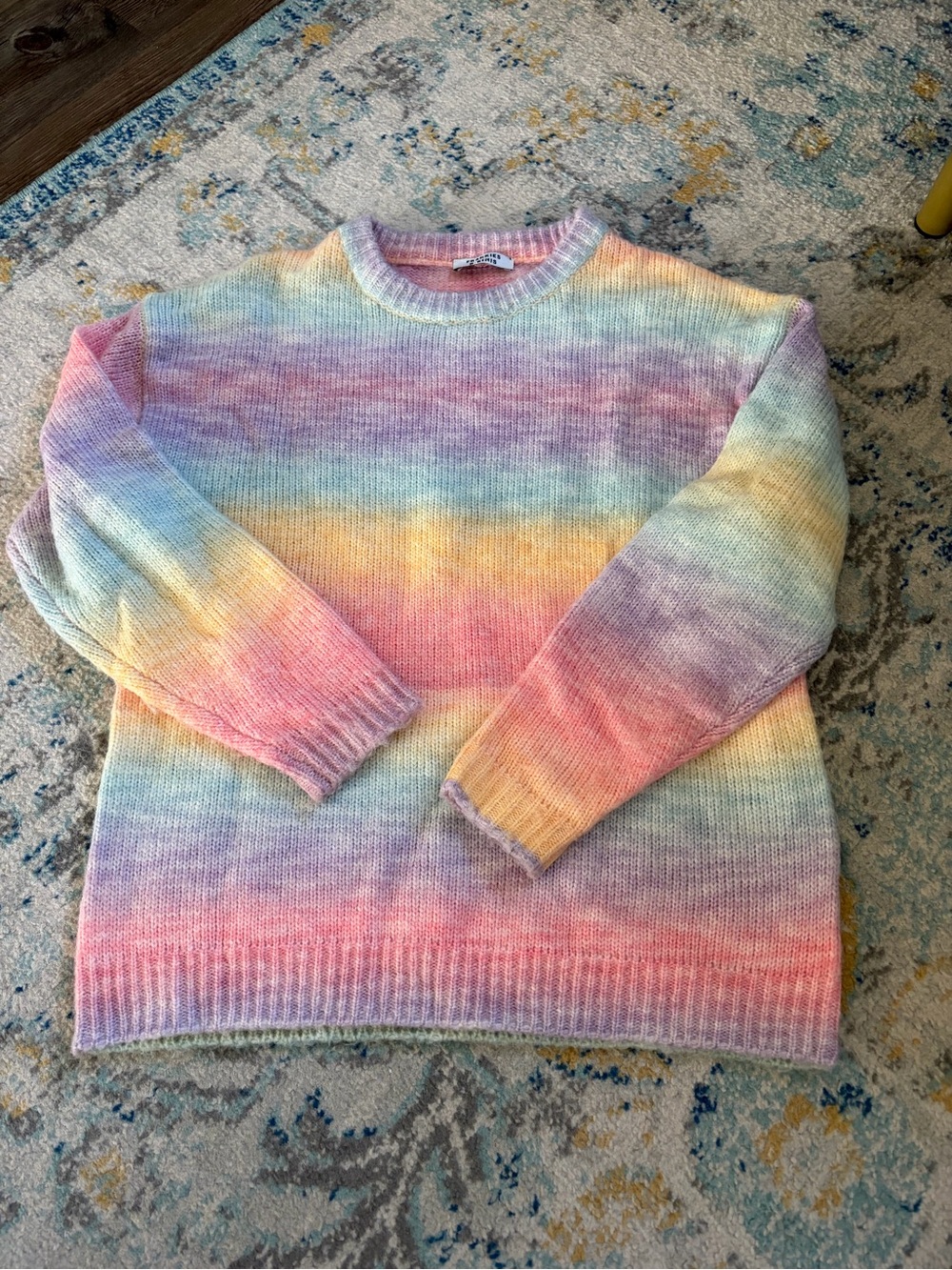 Frankie’s Bikinis Pastel Rainbow Crewneck Sweater - Multicolor